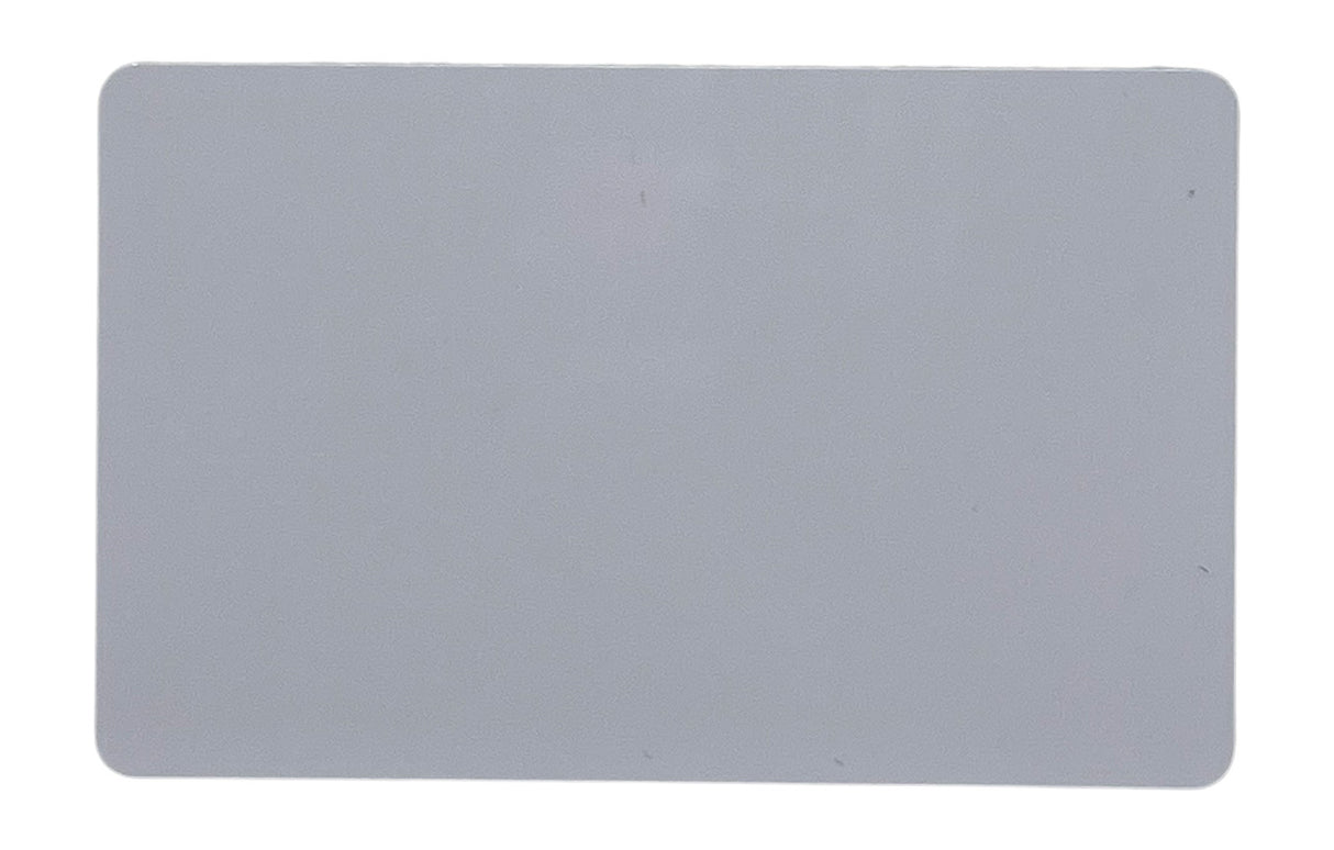 Front view of 37-bit S10401 AMAG PointGuard compatible CR80 proximity card showing blank white PVC surface
