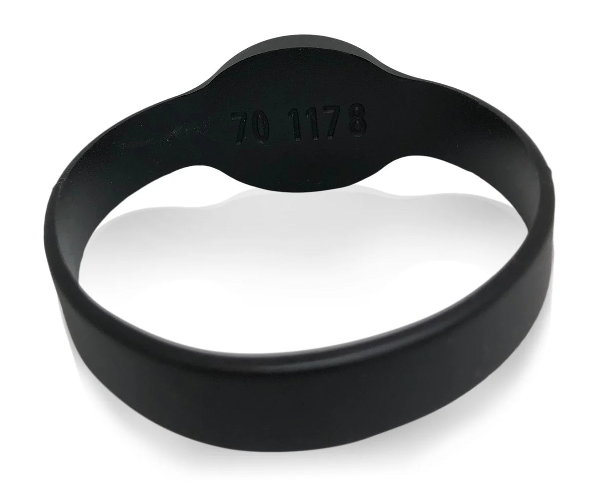 H10301 26-Bit 125 kHz RFID Black Waterproof Wristbands — Wiegand Compatible