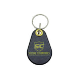 Front view of 37 Bit H10302 proximity key fob showing Secure It Controls logo for HID 37 bit access systems